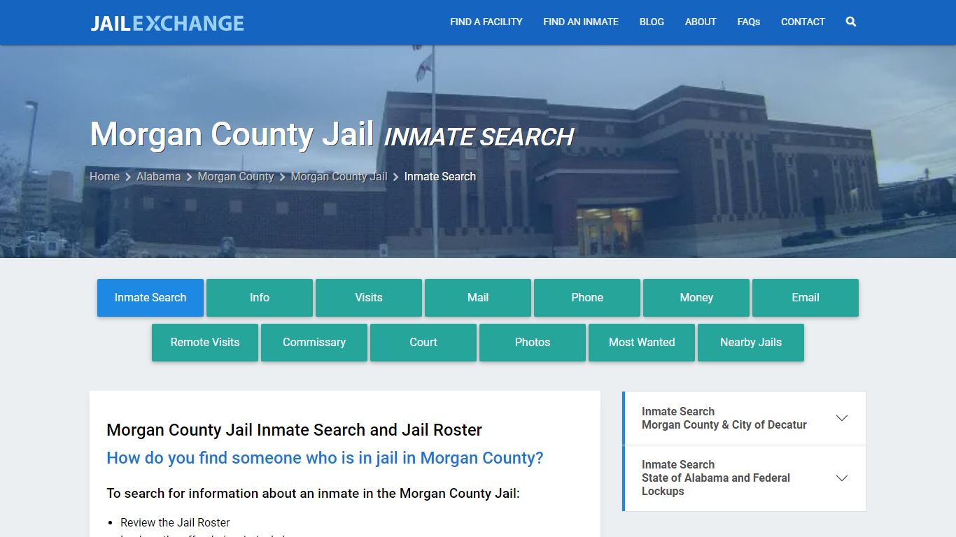 Inmate Search: Roster & Mugshots - Morgan County Jail, AL