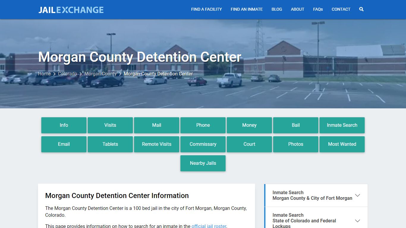 Morgan County Detention Center, CO Inmate Search, Information