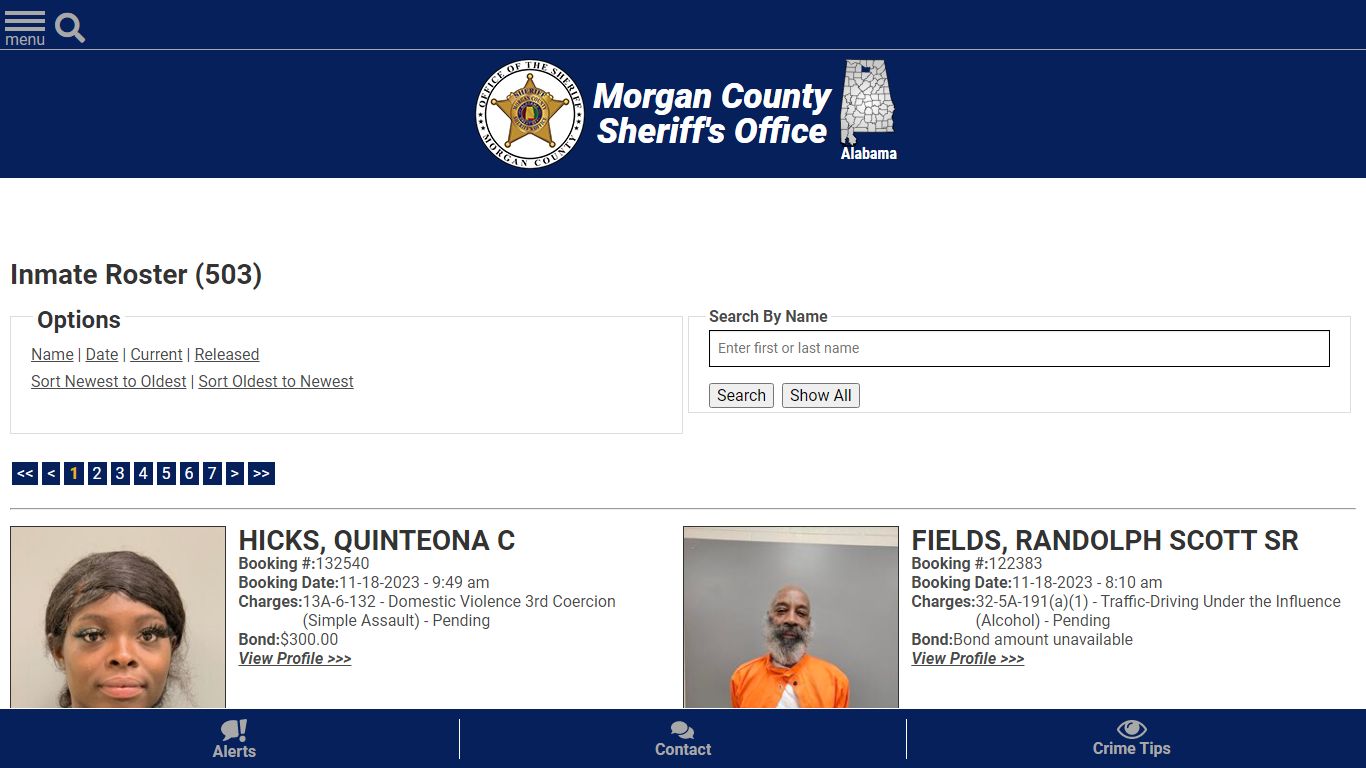 Inmate Roster (529) - Morgan County Sheriff, Al