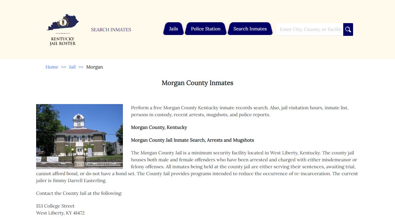 Morgan County Inmates | Jail Roster Search