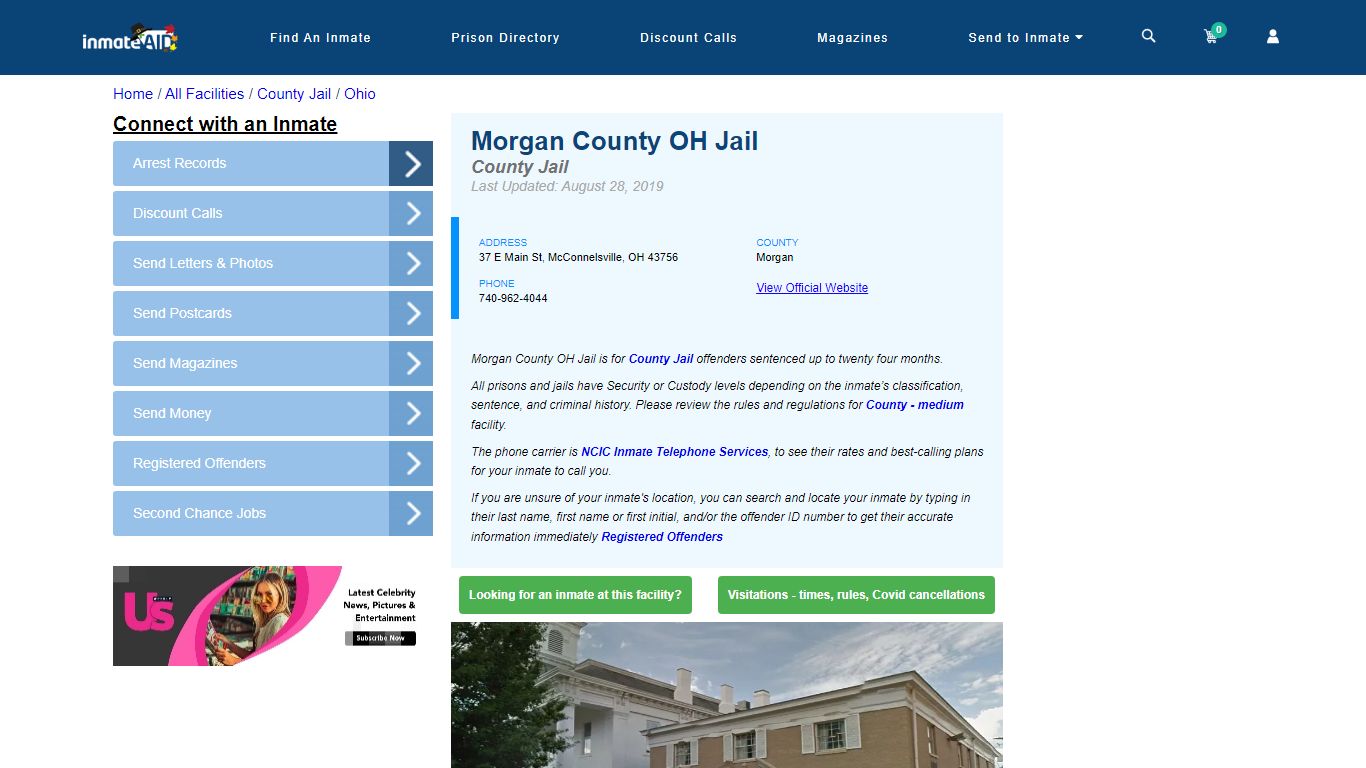 Morgan County OH Jail - Inmate Locator - McConnelsville, OH