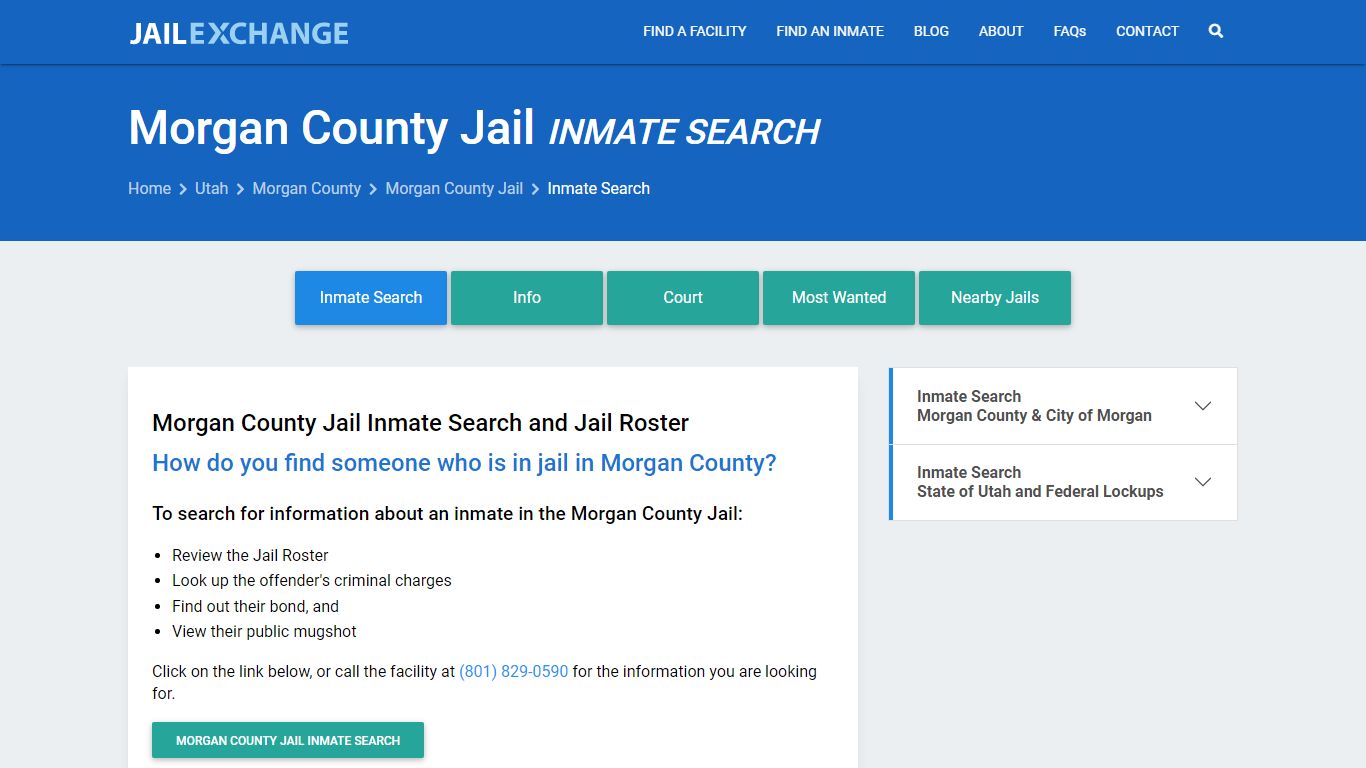 Inmate Search: Roster & Mugshots - Morgan County Jail, UT
