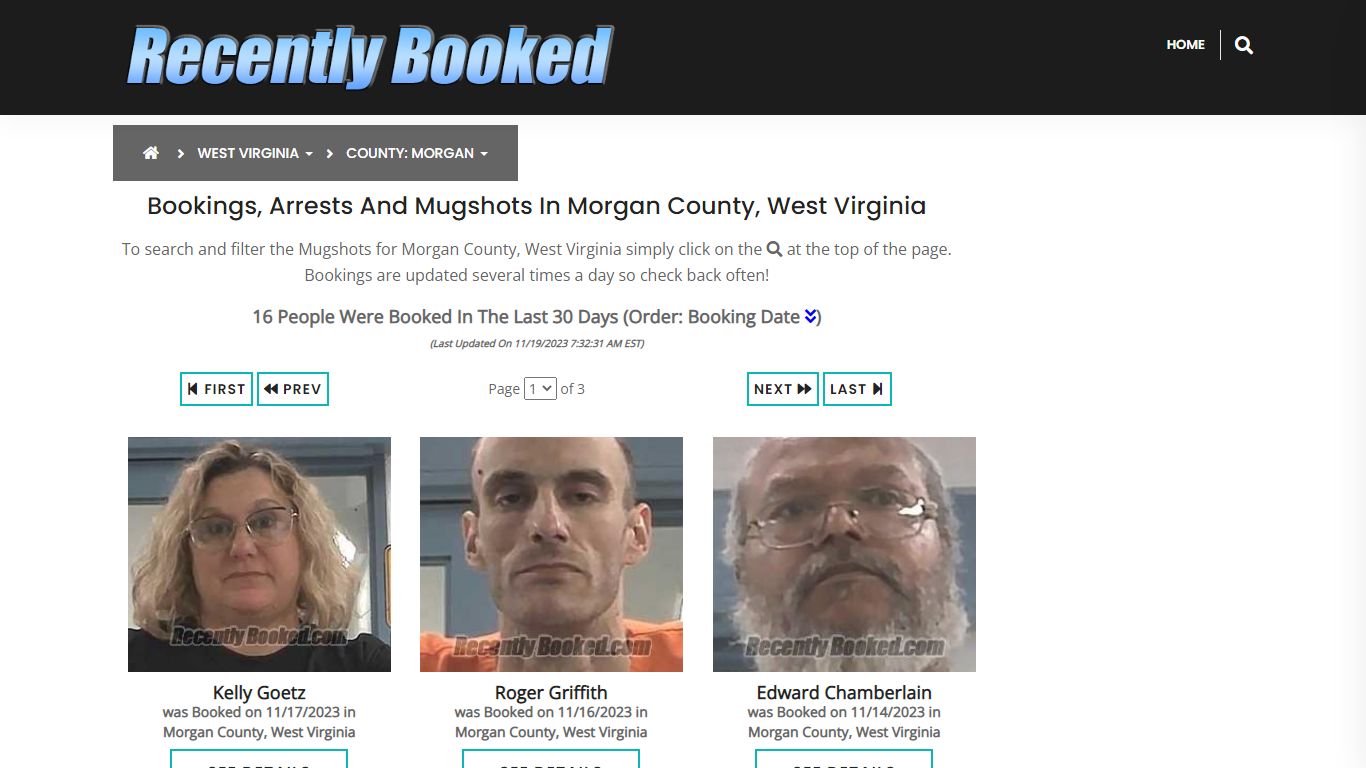 Bookings, Arrests and Mugshots in Morgan County, West Virginia