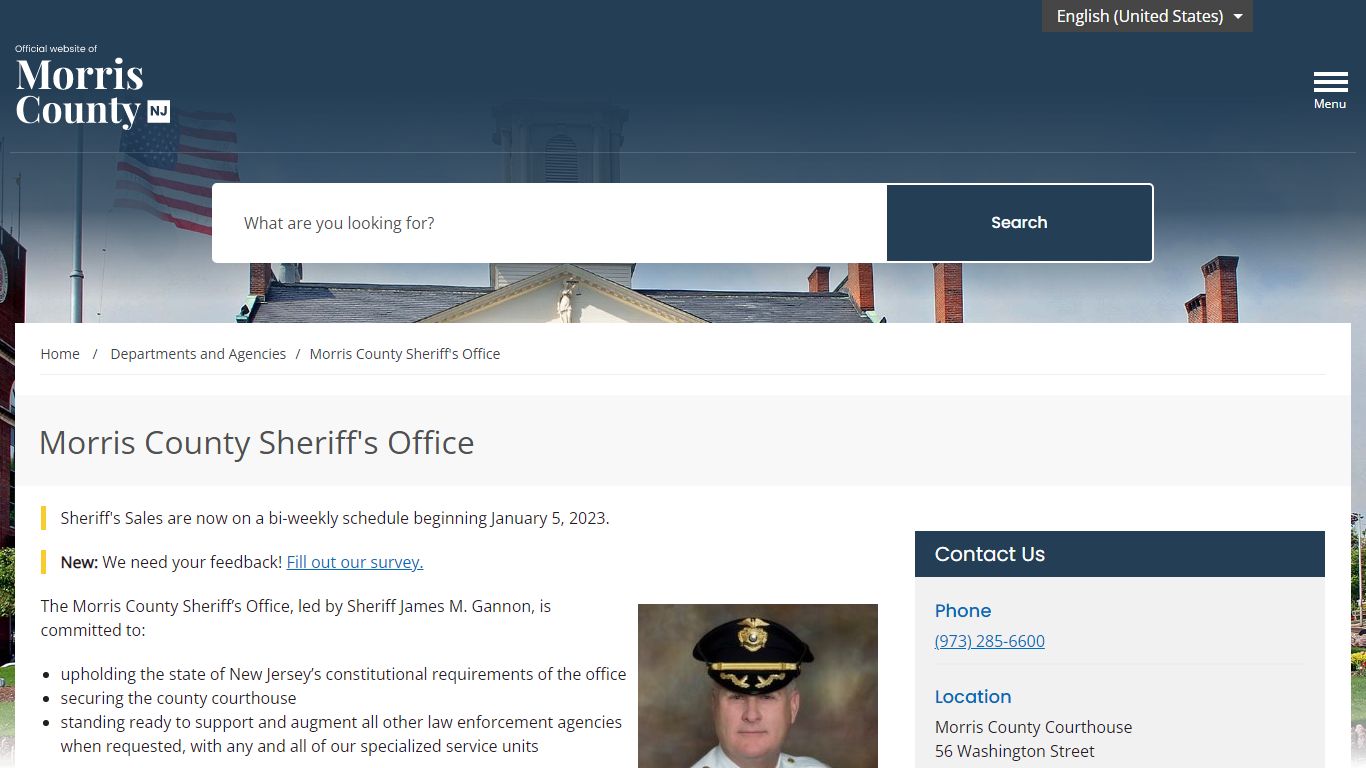 Morris County Sheriff's Office – Morris County, NJ