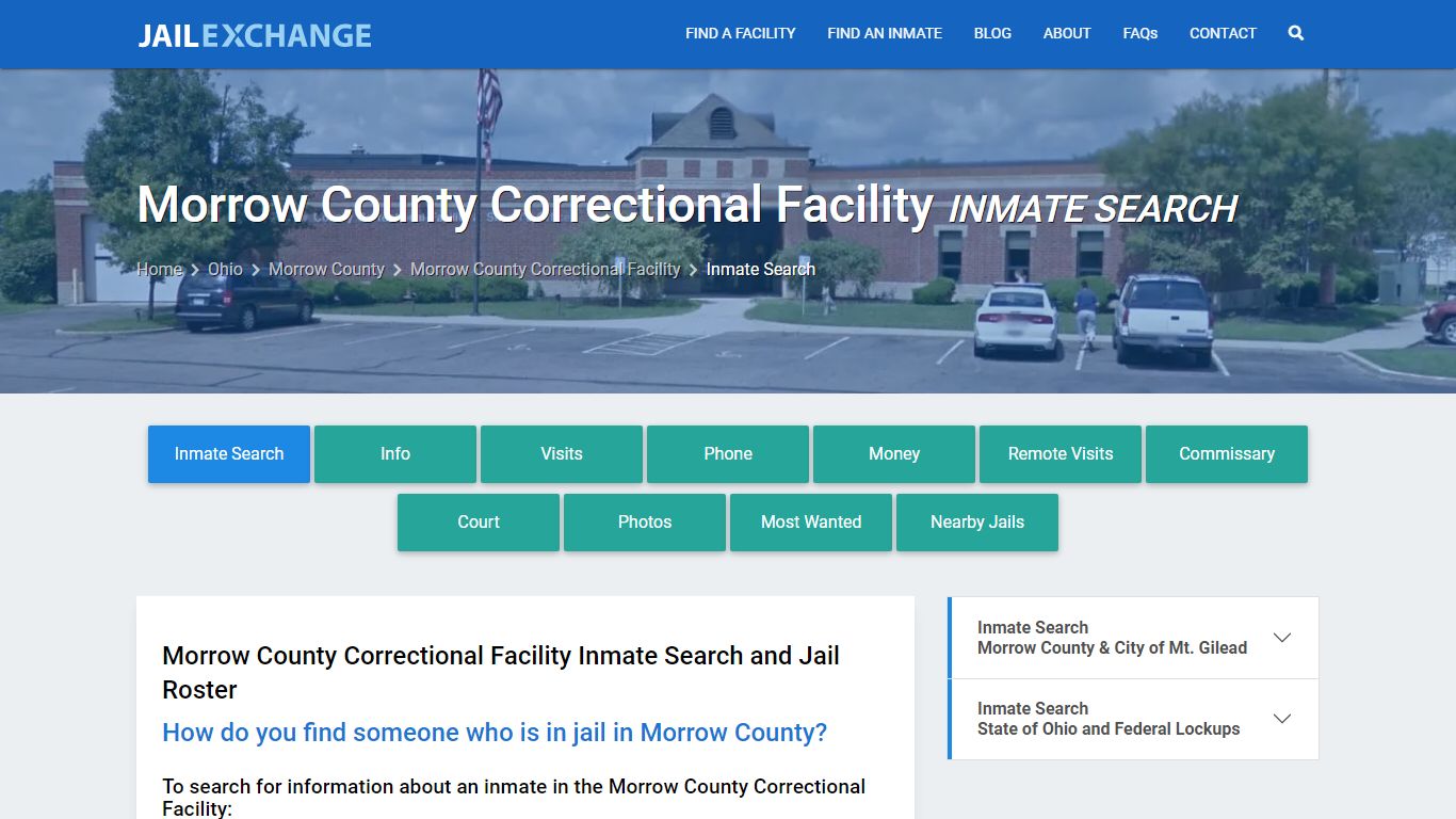 Morrow County Correctional Facility Inmate Search - Jail Exchange
