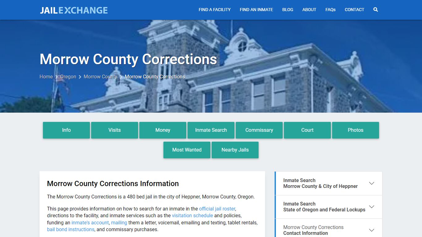 Morrow County Corrections, OR Inmate Search, Information - Jail Exchange