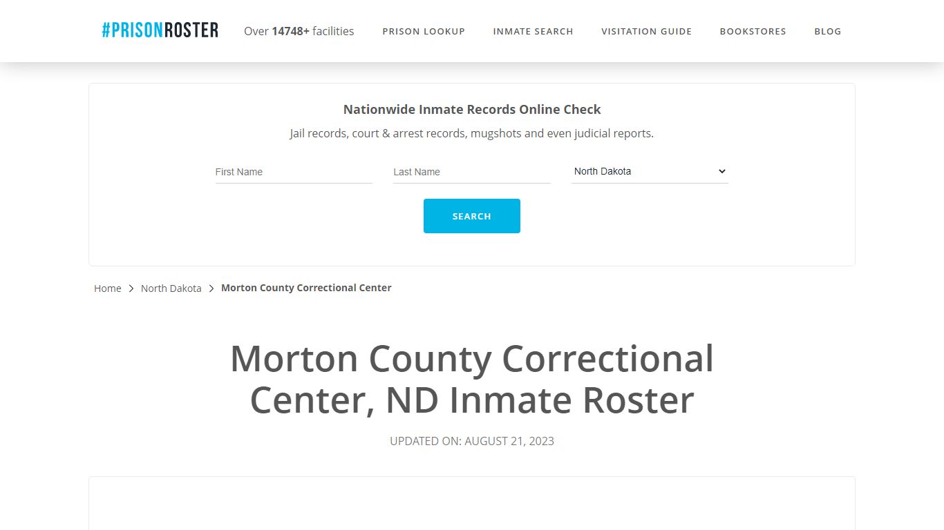 Morton County Correctional Center, ND Inmate Roster - Prisonroster