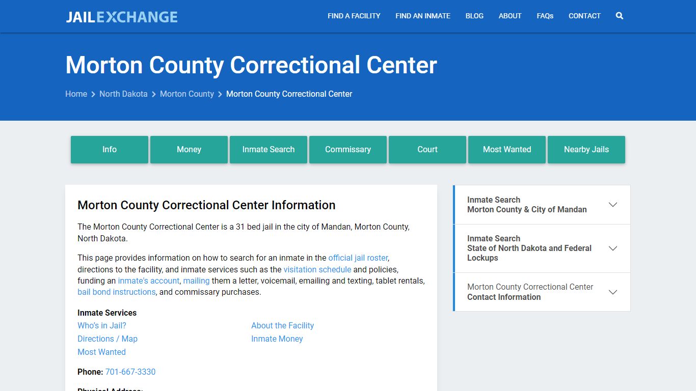 Morton County Correctional Center - Jail Exchange