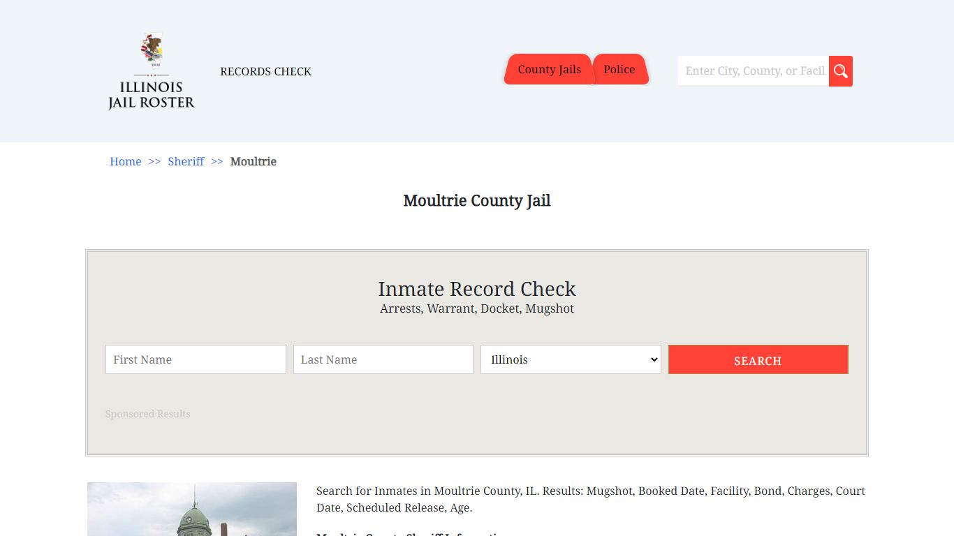 Moultrie County Jail | Jail Roster Search
