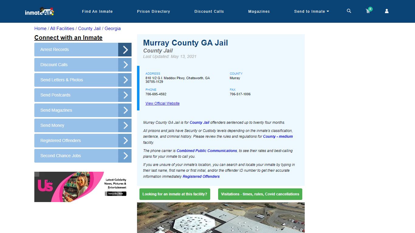 Murray County GA Jail - Inmate Locator - Chatsworth, GA