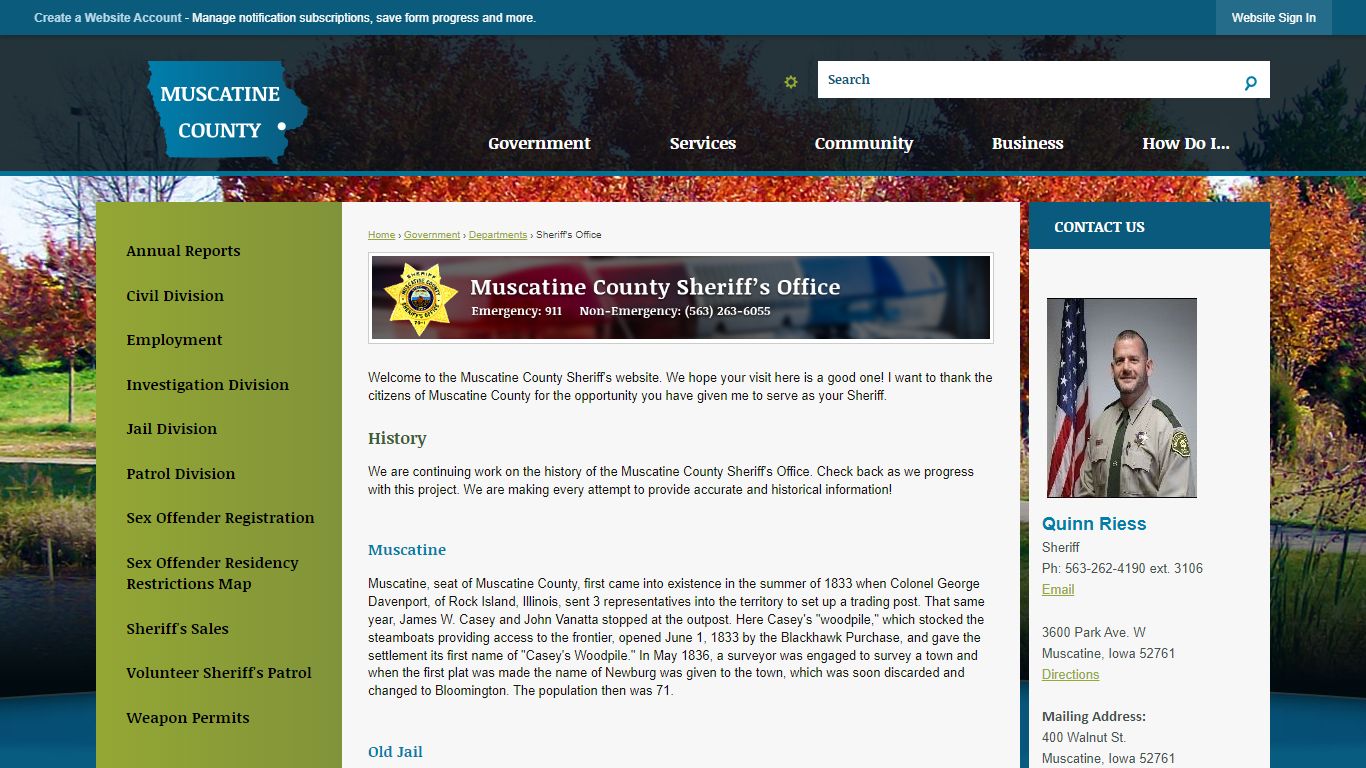 Sheriff's Office | Muscatine County, IA - Official Website