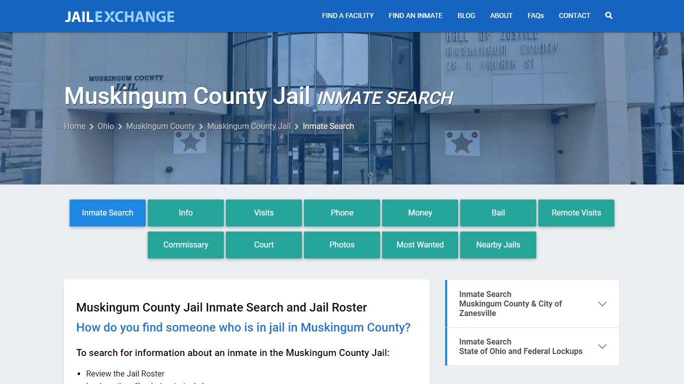 Muskingum County Jail Inmate Search - Jail Exchange