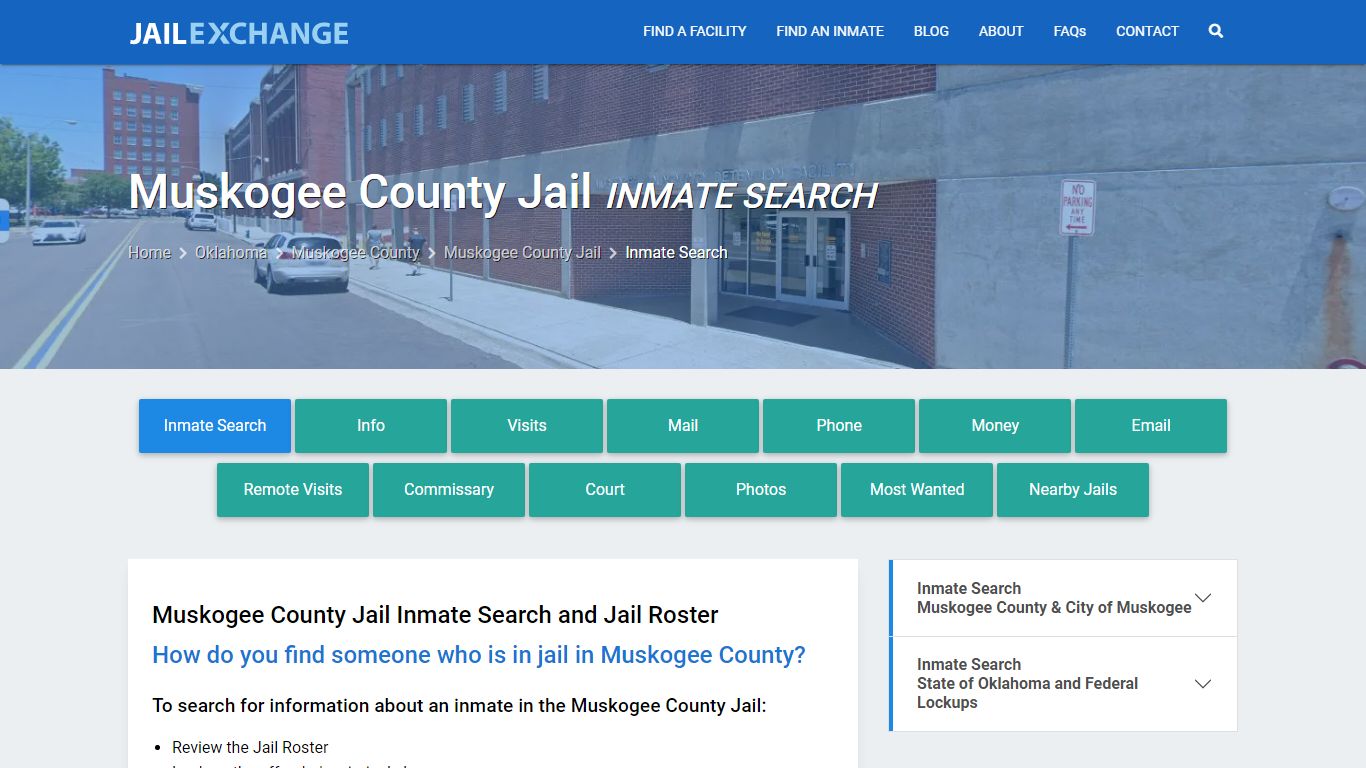 Inmate Search: Roster & Mugshots - Muskogee County Jail, OK