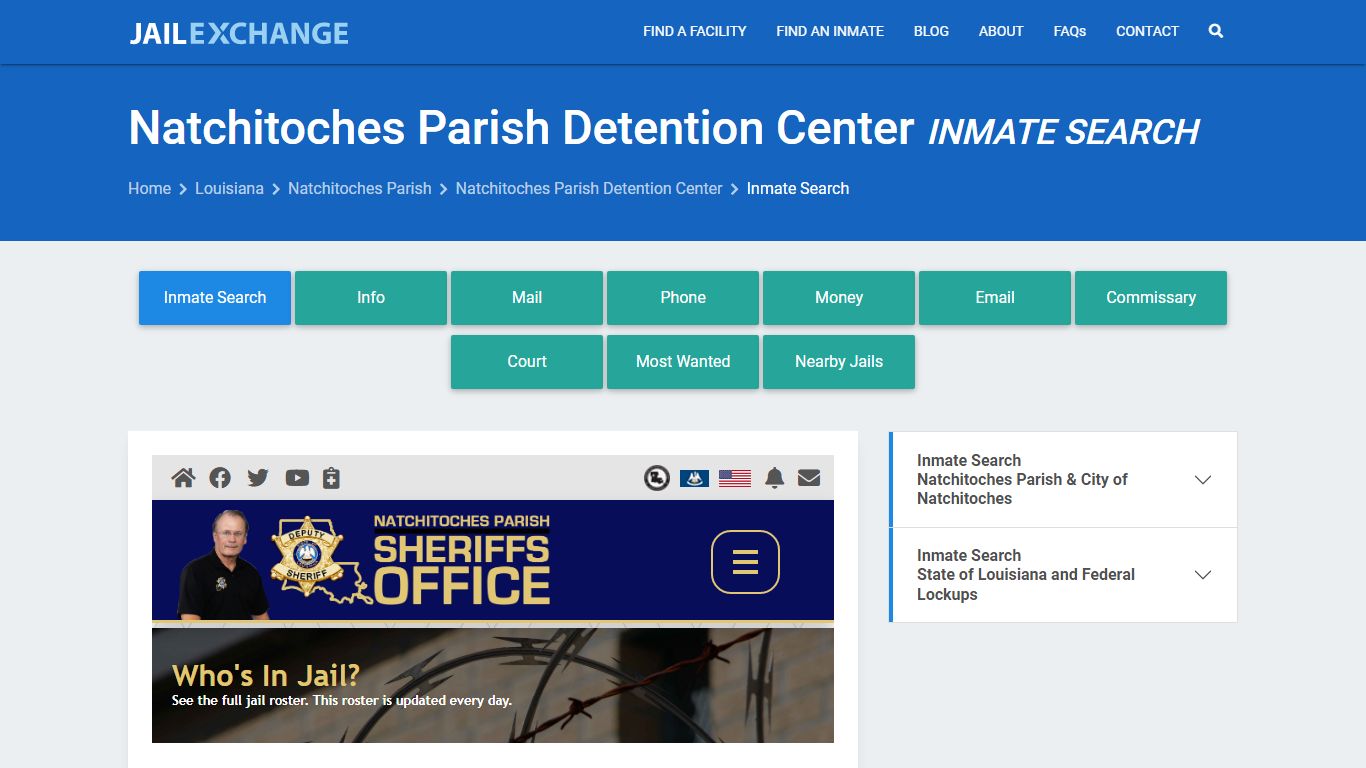 Natchitoches Parish Detention Center Inmate Search - Jail Exchange