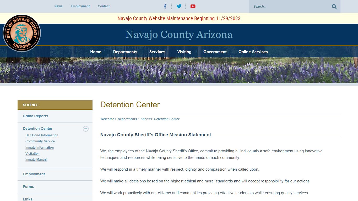 Detention Center | Navajo County Sheriff