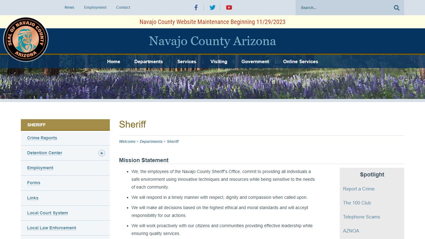 Sheriff - Navajo County, Arizona