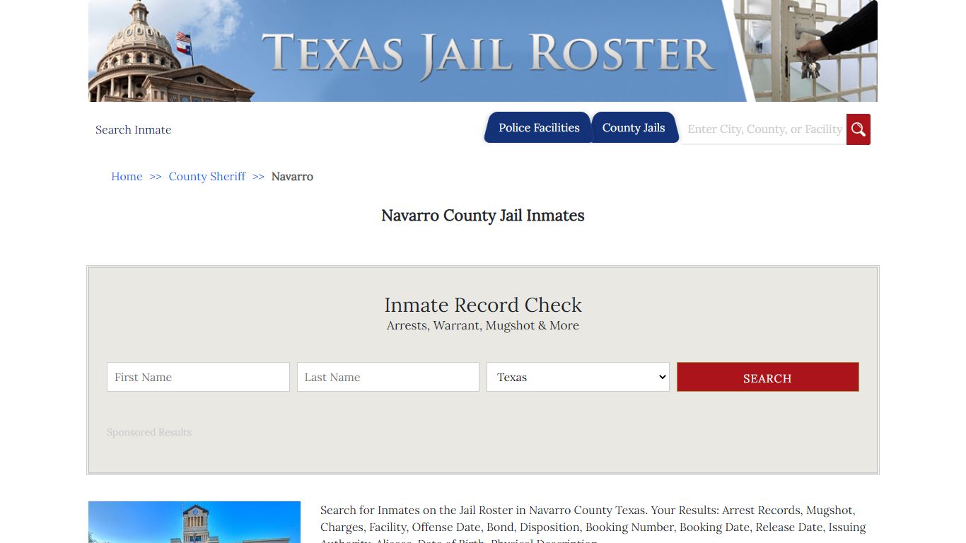 Navarro County Jail Inmates | Jail Roster Search