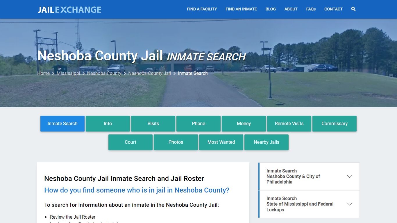 Inmate Search: Roster & Mugshots - Neshoba County Jail, MS