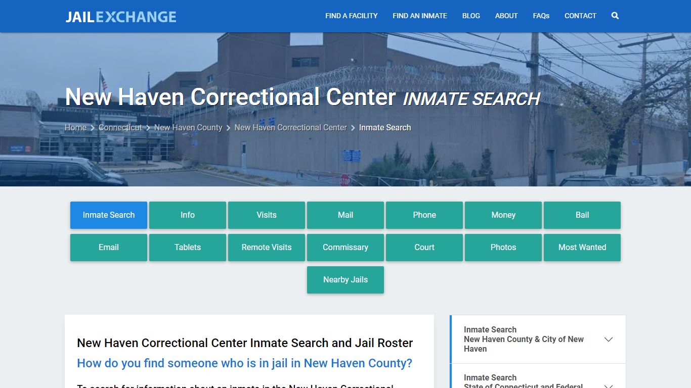 New Haven Correctional Center Inmate Search - Jail Exchange