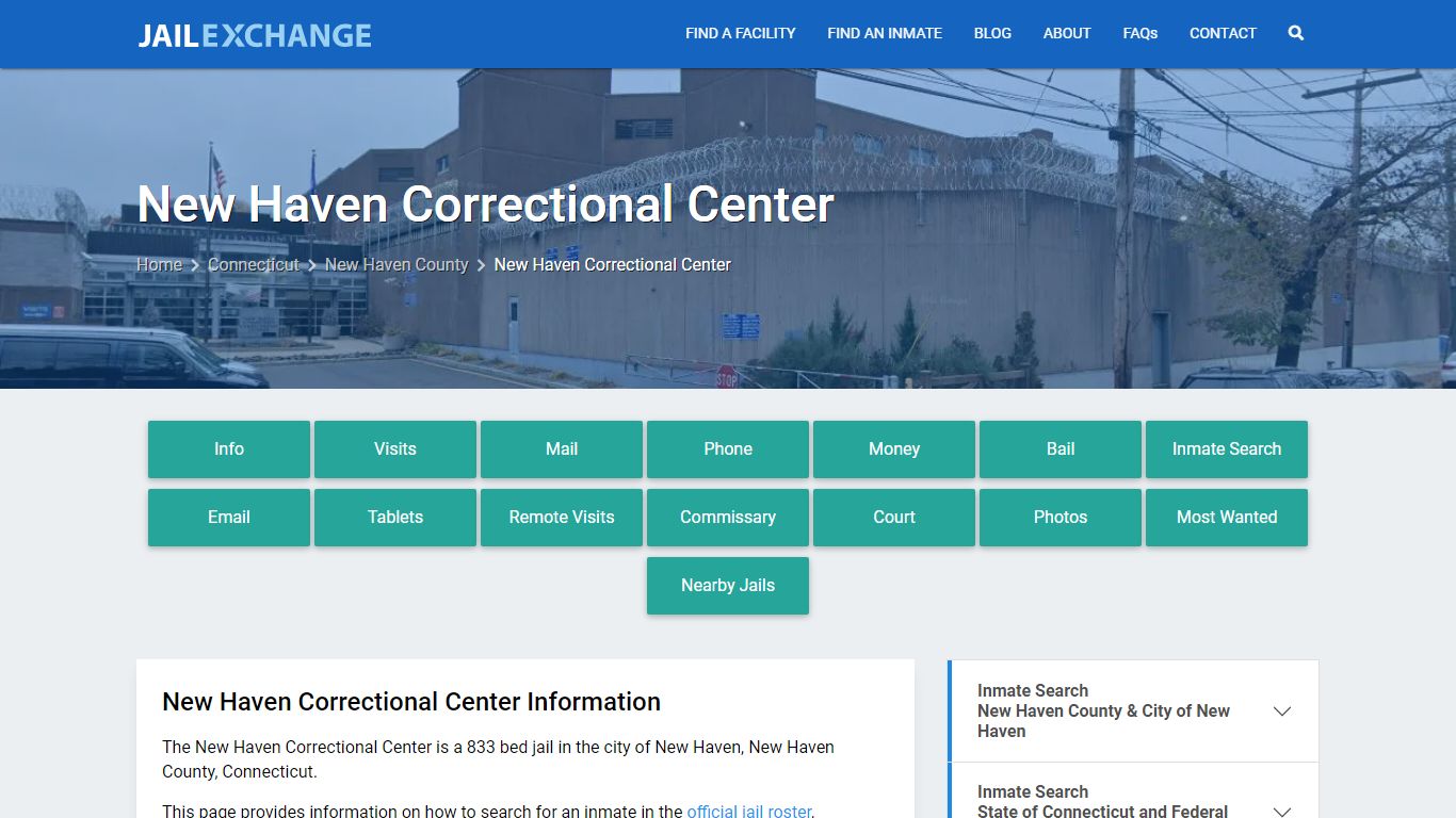 New Haven Correctional Center, CT Inmate Search, Information