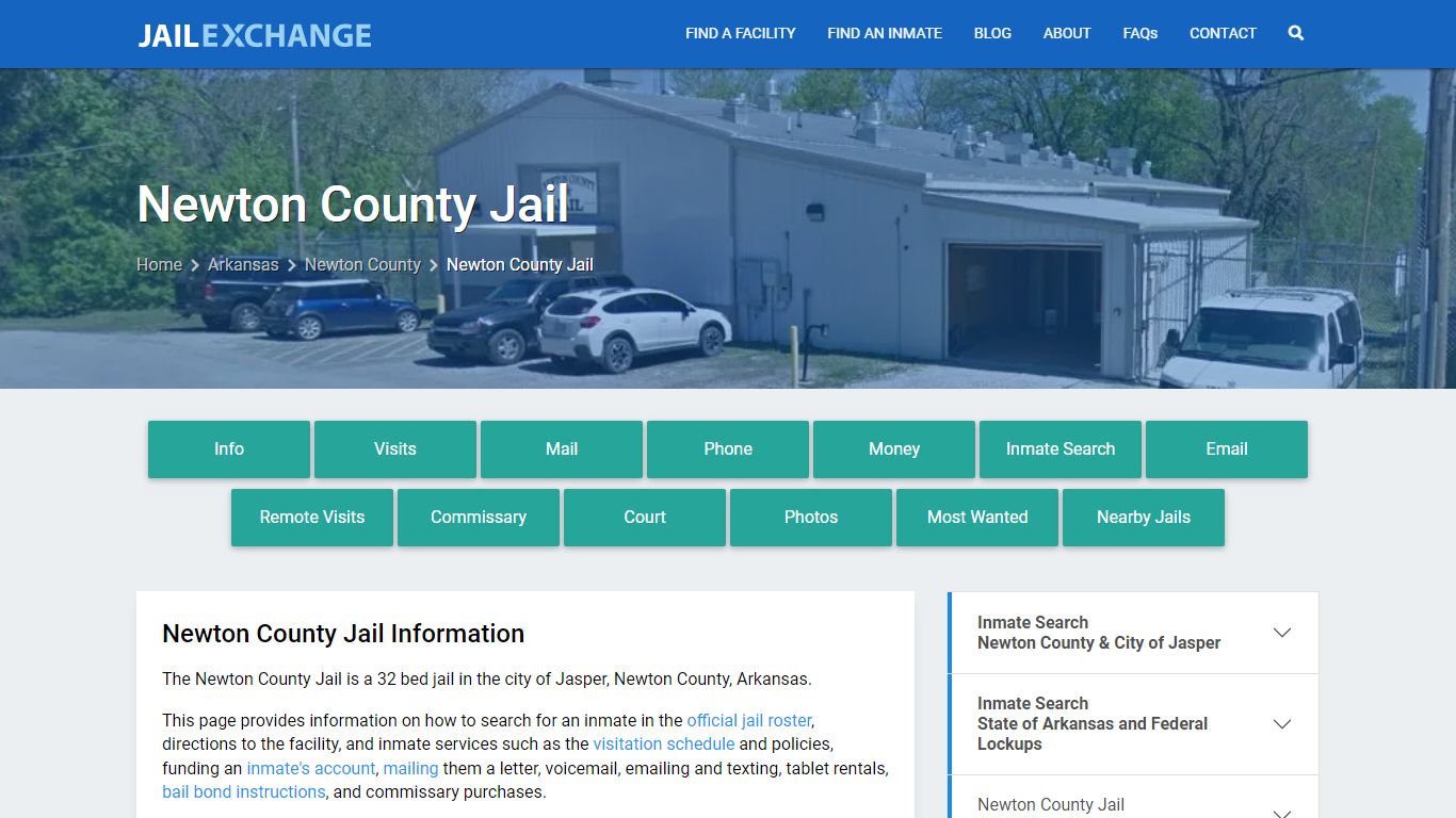Newton County Jail, AR Inmate Search, Information
