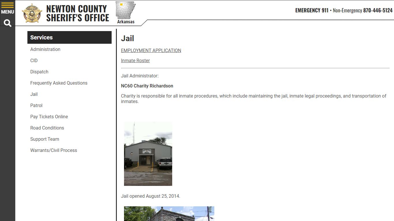 Jail | Newton County Sheriff AR