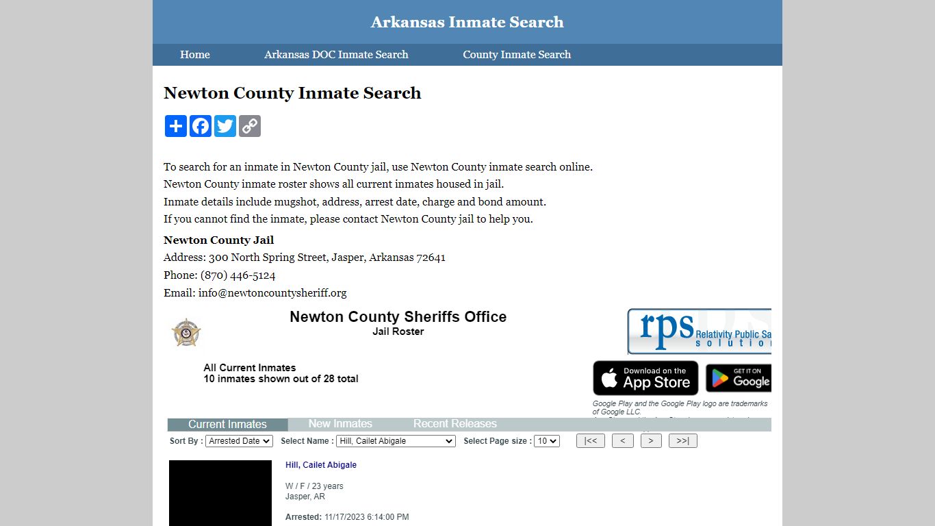 Newton County Inmate Search
