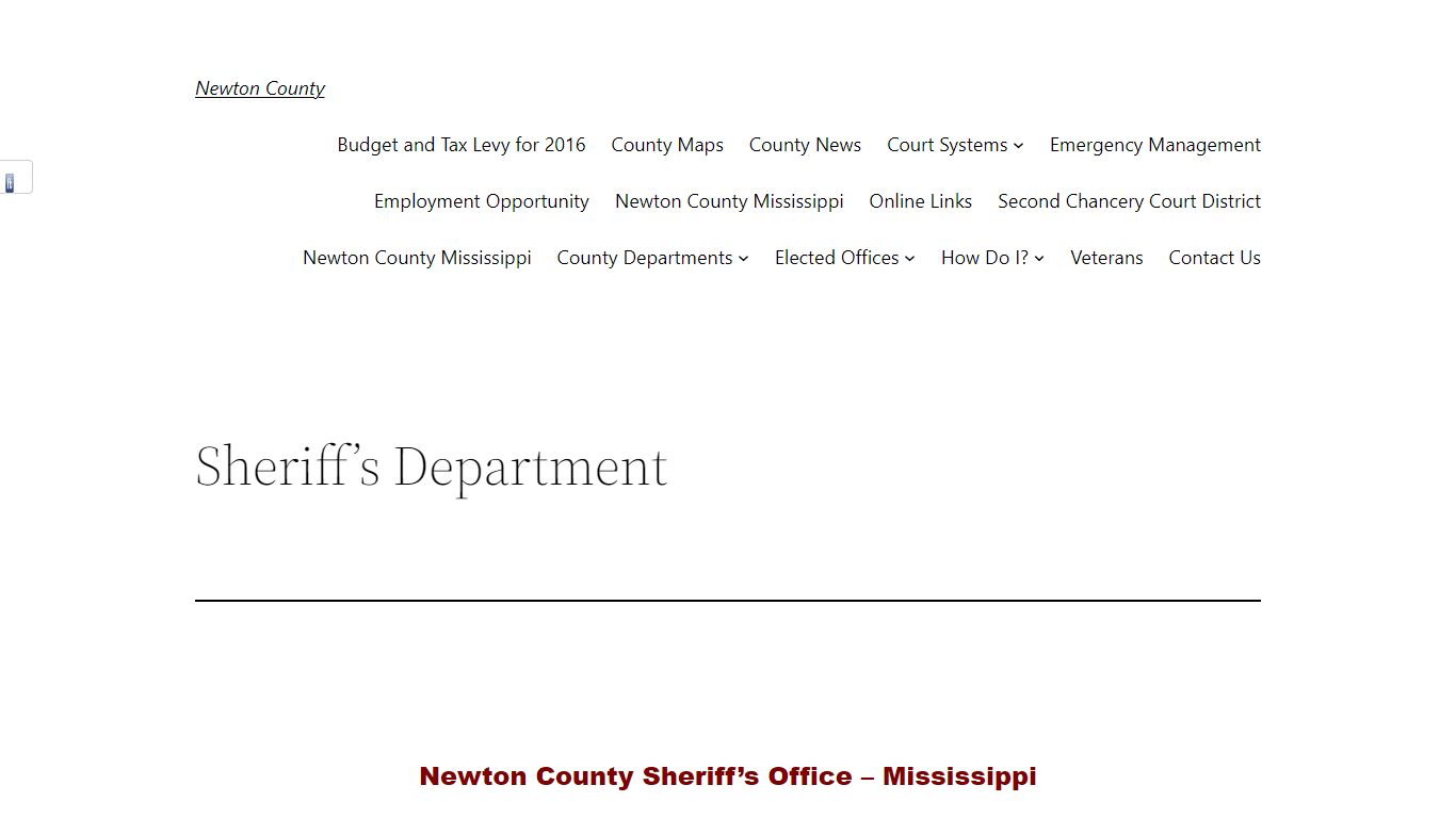 Newton County Sheriff's Department