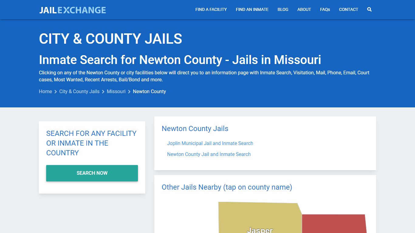 Inmate Search for Newton County | Jails in Missouri - Jail Exchange