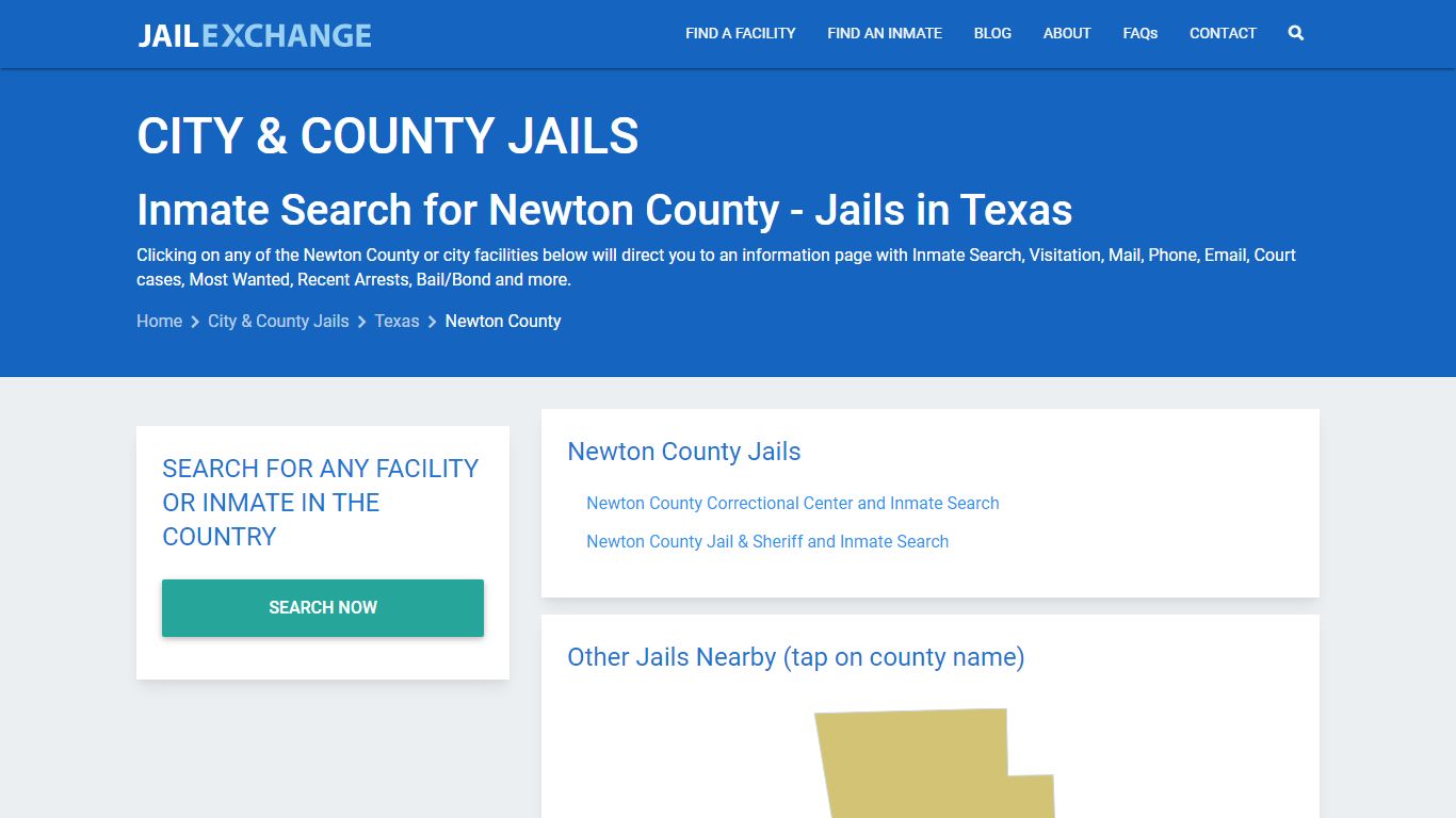 Inmate Search for Newton County | Jails in Texas - Jail Exchange