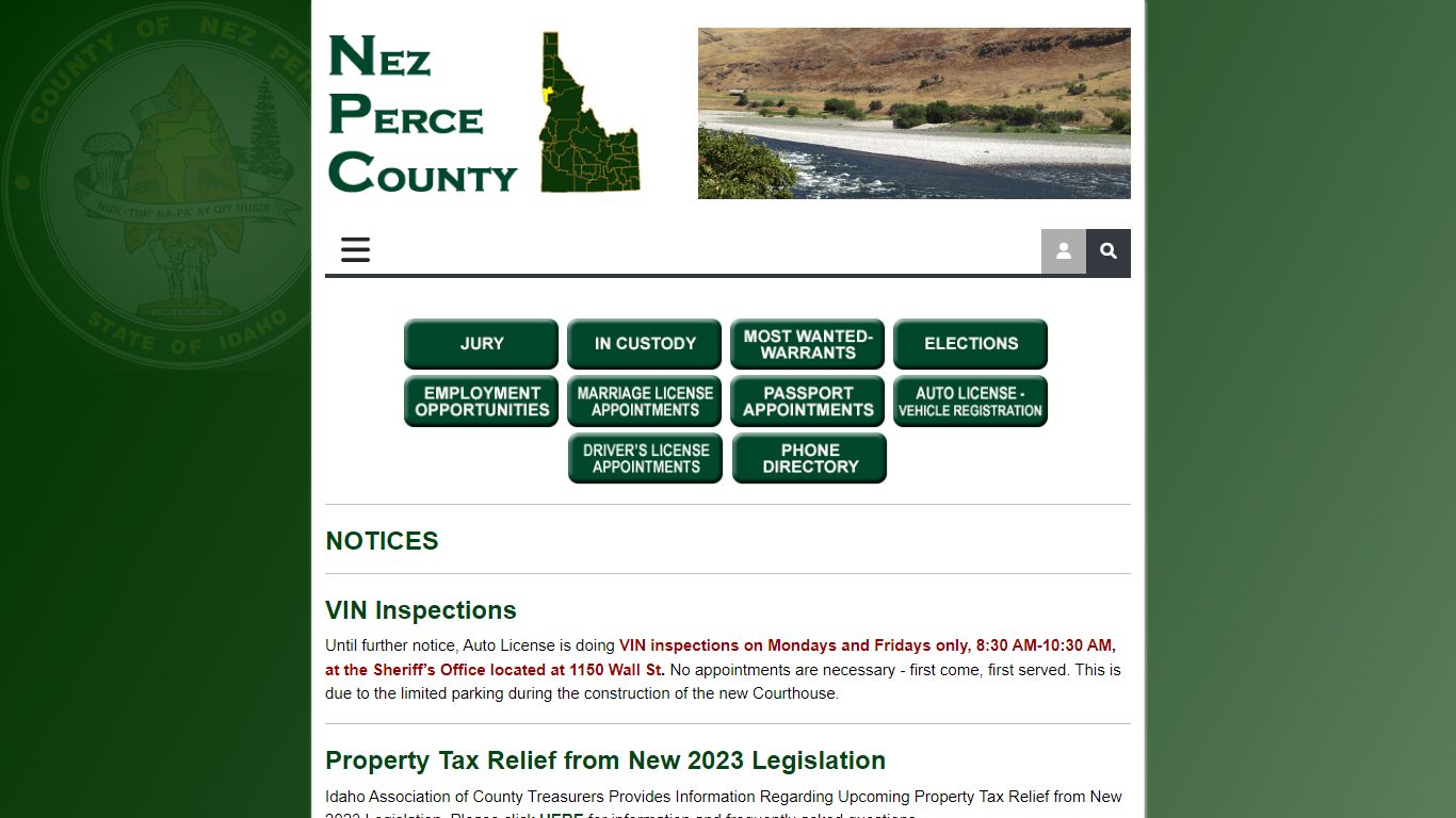 Nez Perce County Home Page
