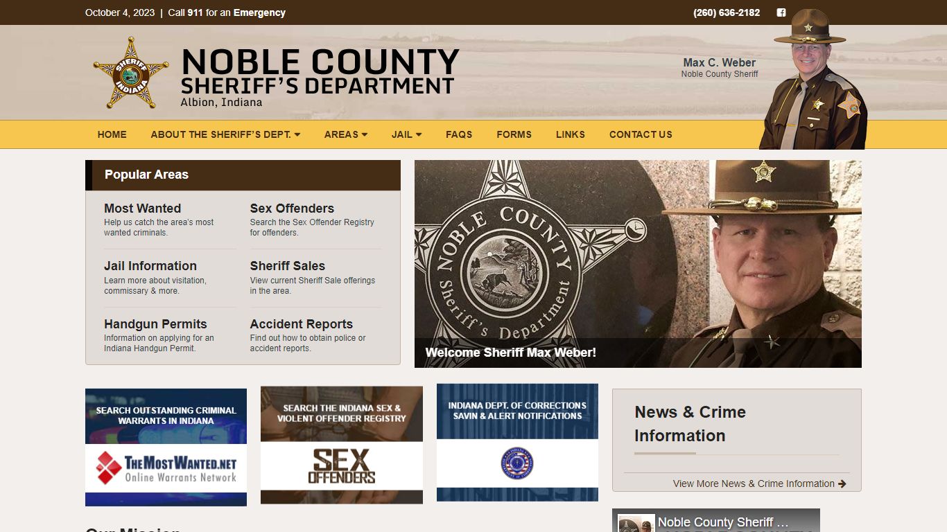 Noble County Indiana Sheriff's Department
