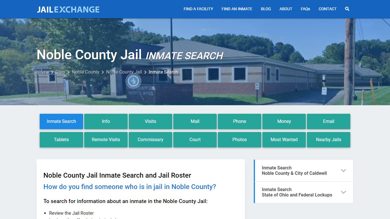 Inmate Search: Roster & Mugshots - Noble County Jail, OH