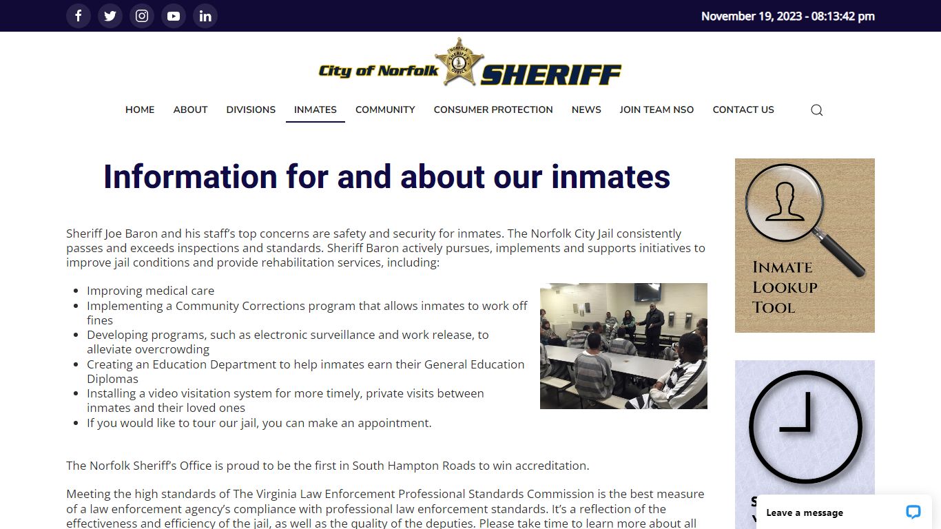 Inmates - Norfolk Sheriff
