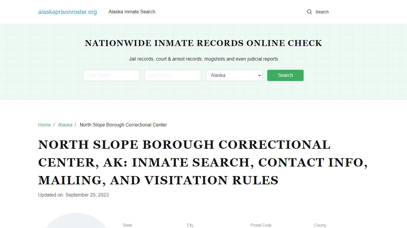 North Slope Borough Correctional Center, AK Inmate Search, Mailing and ...