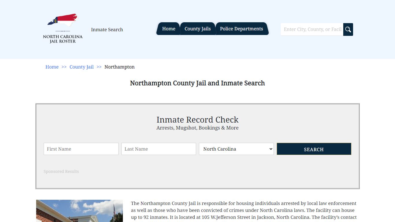 Northampton County Jail and Inmate Search | North Carolina Jail Roster
