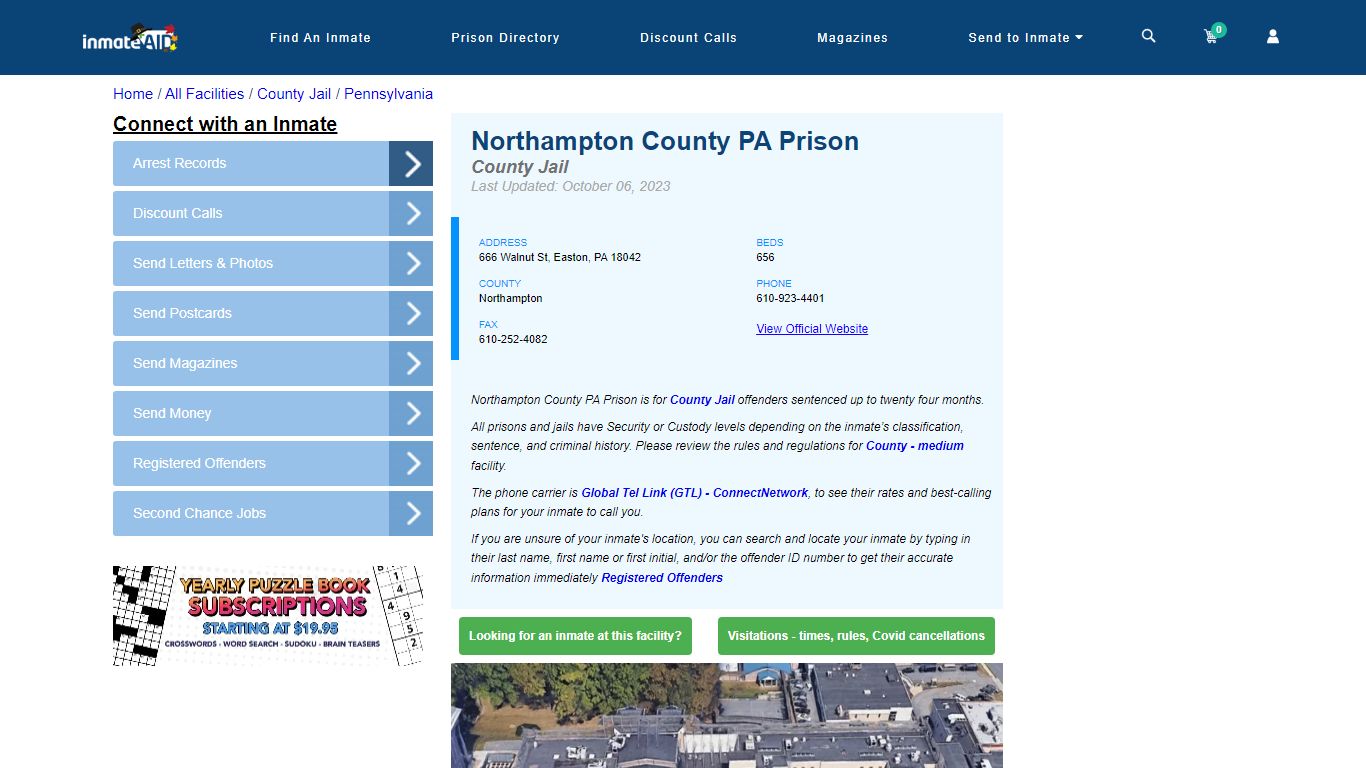 Northampton County PA Prison - Inmate Locator - Easton, PA