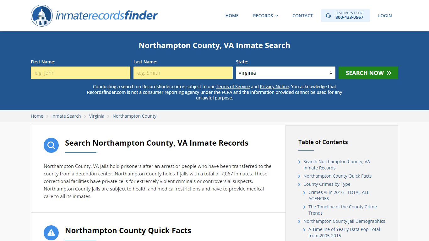 Northampton County, VA Inmate Lookup & Jail Records Online