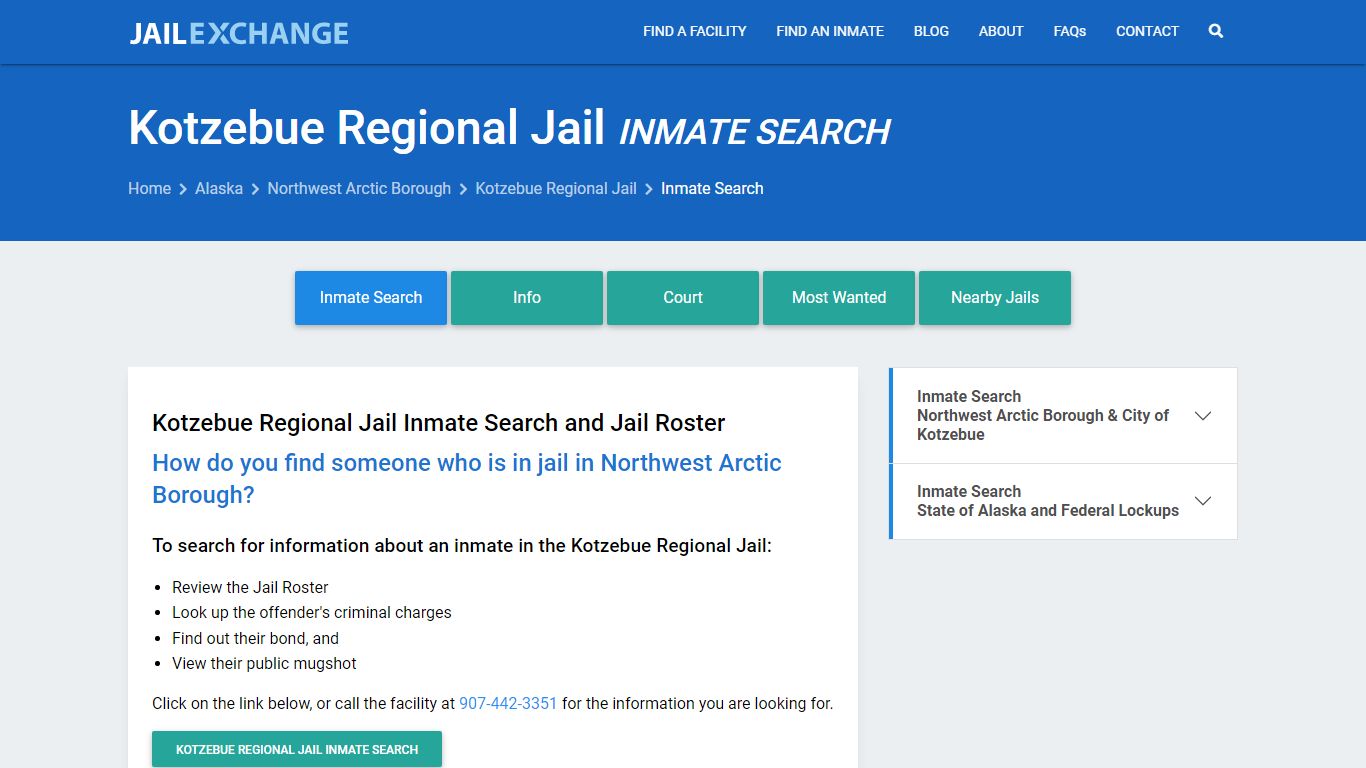Inmate Search: Roster & Mugshots - Kotzebue Regional Jail, AK