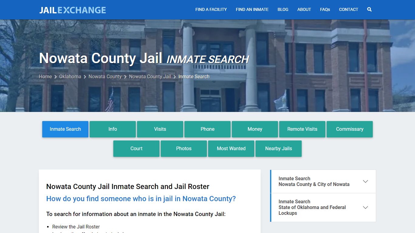 Inmate Search: Roster & Mugshots - Nowata County Jail, OK
