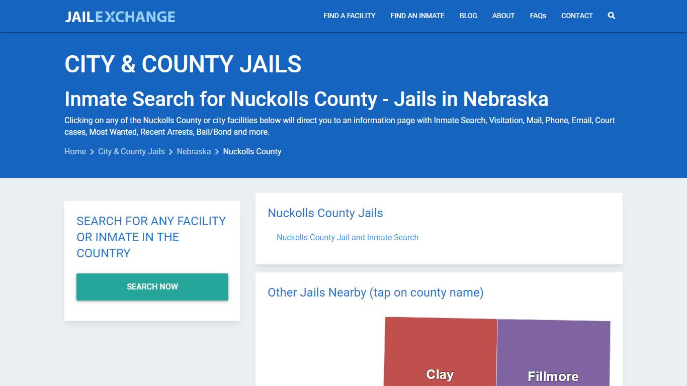 Inmate Search for Nuckolls County | Jails in Nebraska - Jail Exchange