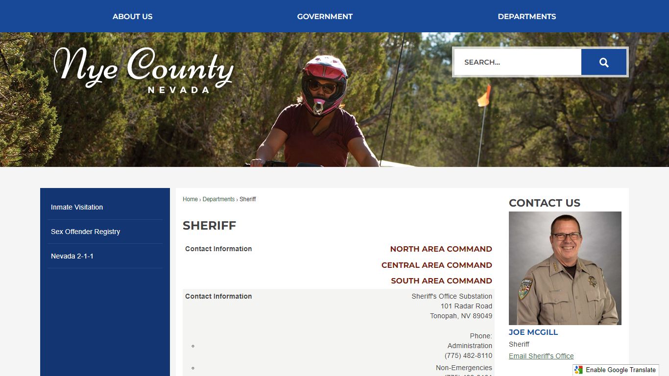 Sheriff | Nye County, NV Official Website