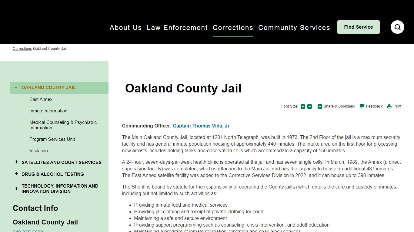 Oakland County Jail | Oakland County, MI