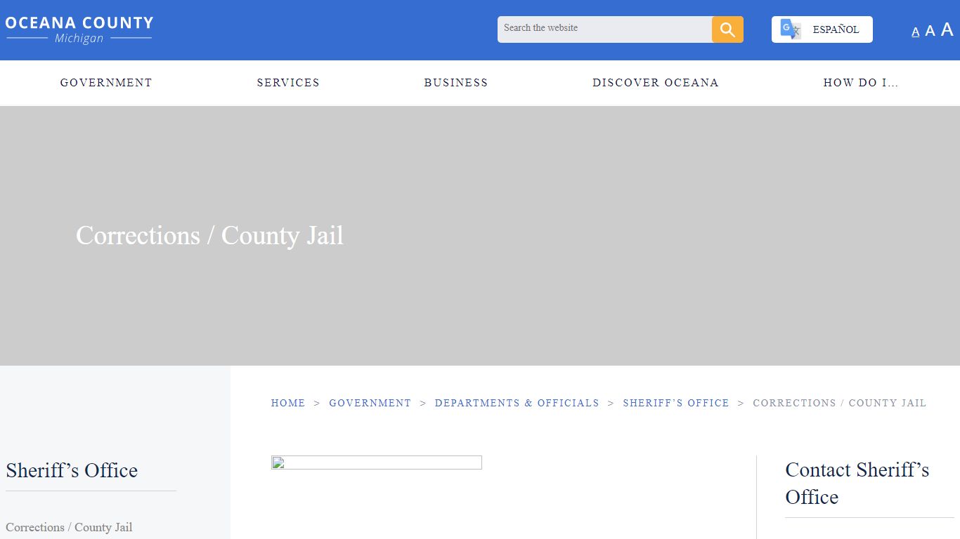 Corrections / County Jail - Oceana County Michigan