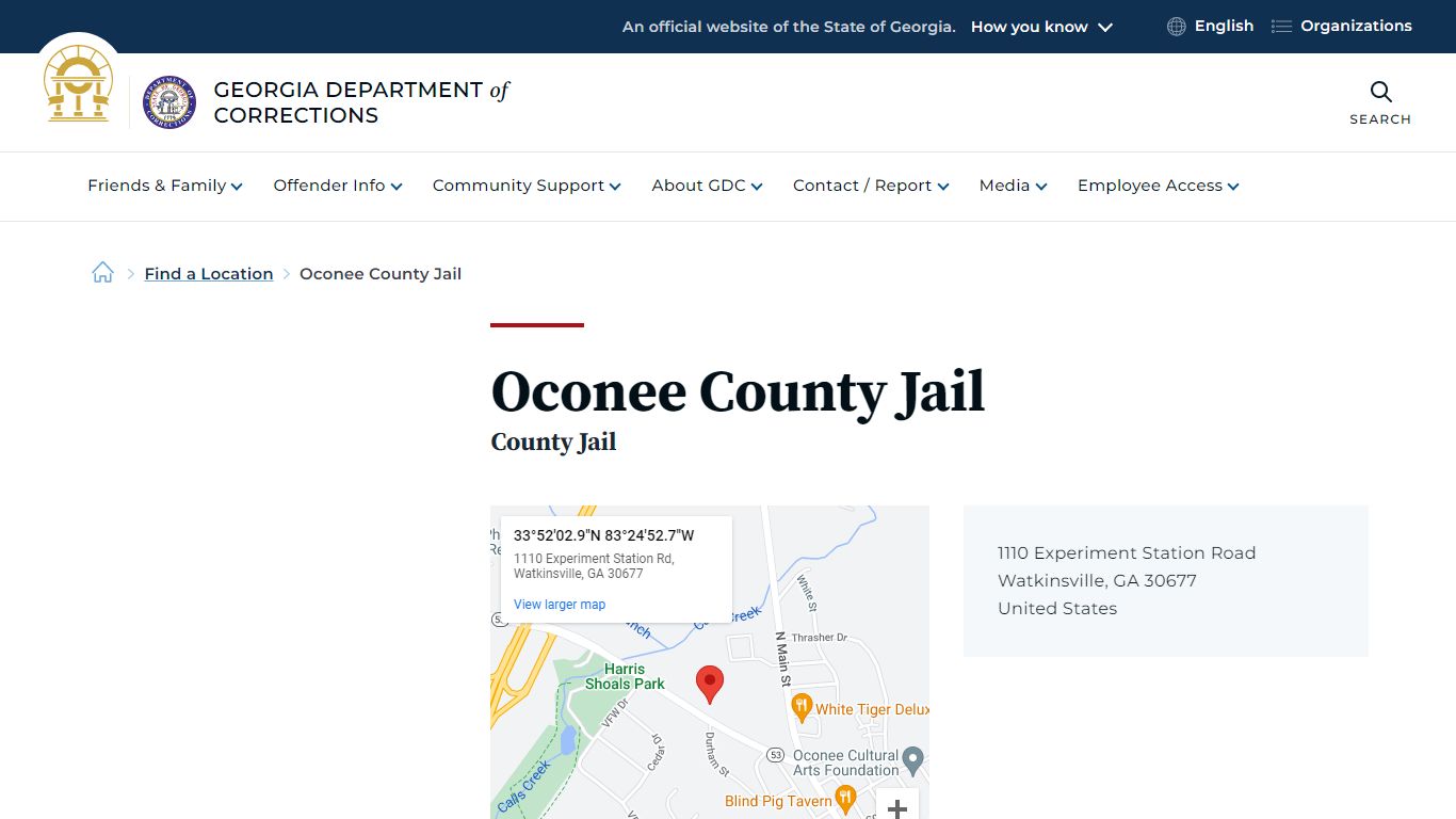 Oconee County Jail | Georgia Department of Corrections