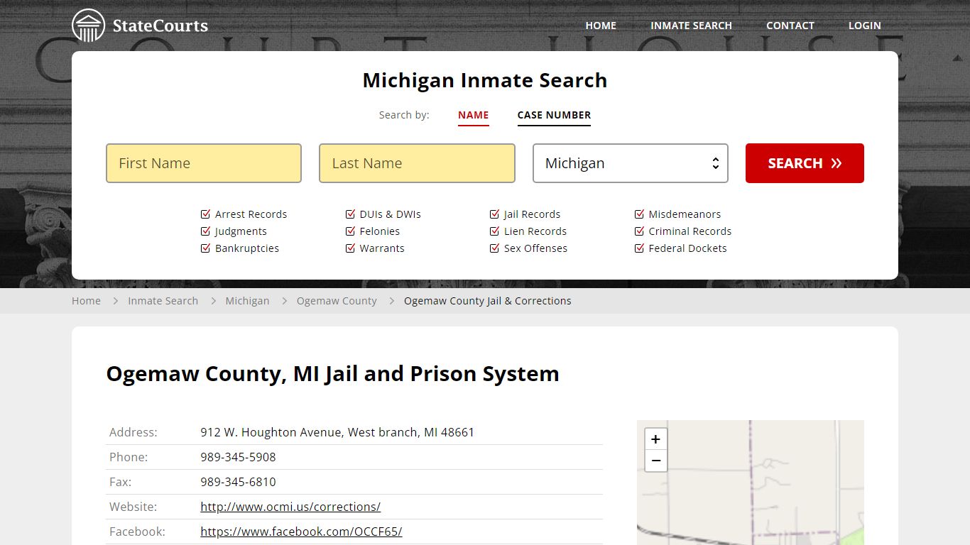 Ogemaw County Jail & Corrections Inmate Records Search, Michigan ...