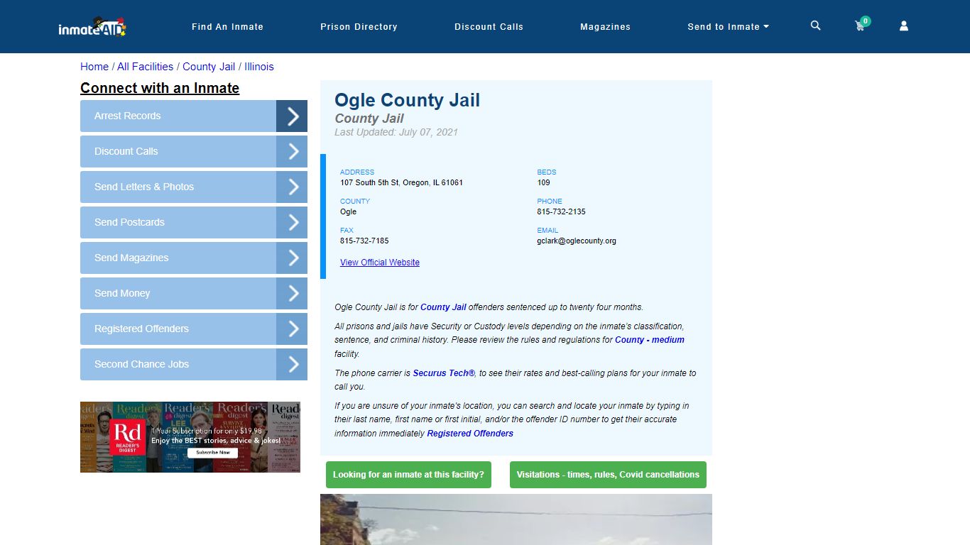Ogle County Jail - Inmate Locator - Oregon, IL