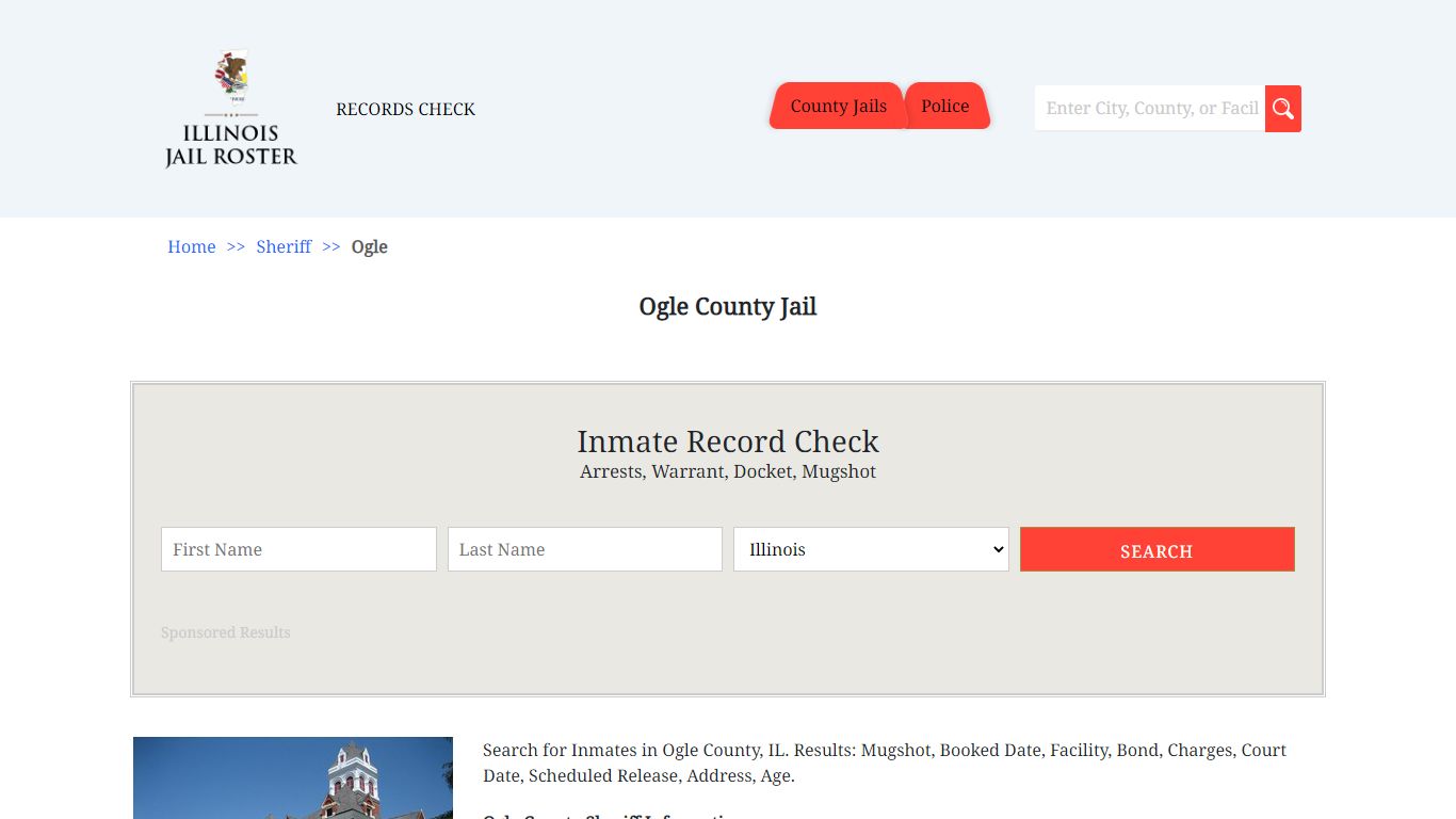Ogle County Jail | Jail Roster Search