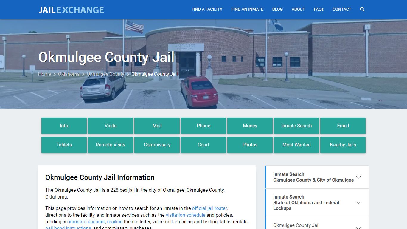 Okmulgee County Jail, OK Inmate Search, Information