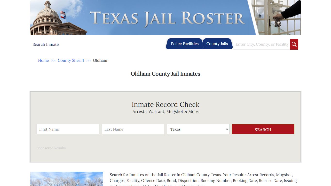 Oldham County Jail Inmates | Jail Roster Search